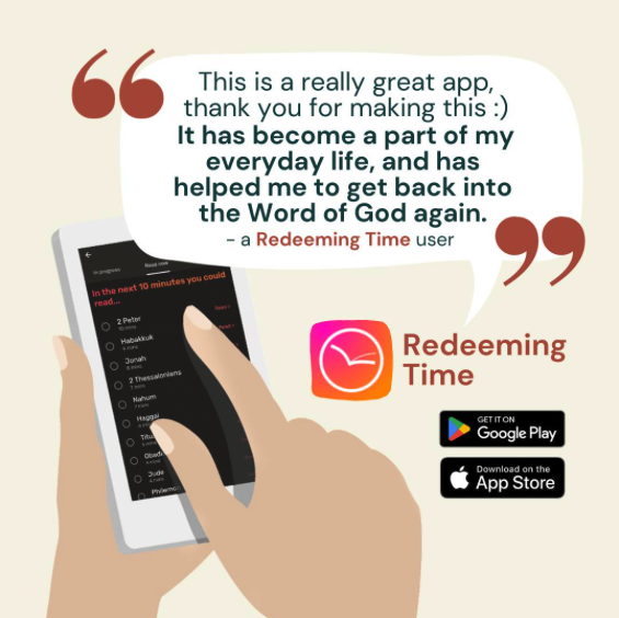 This is a really great app, thank you for making this :-) It has become part of my everyday life, and has helped me get back into the Word of God again